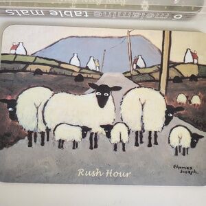 Castle Melamine By Thomas Joseph Sheep Table 6 Placemats Whimsical